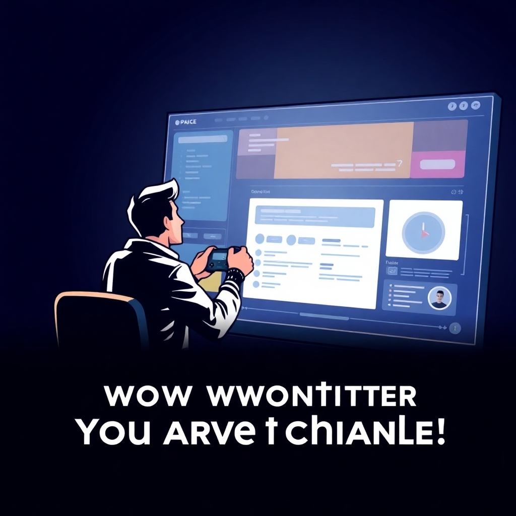 A stylized image depicting a person confidently controlling a large digital interface, representing control and ownership of the website. The style should be optimistic and empowering, showing that you are in charge. Use a futuristic or high-tech aesthetic to emphasize technological capabilities and control.